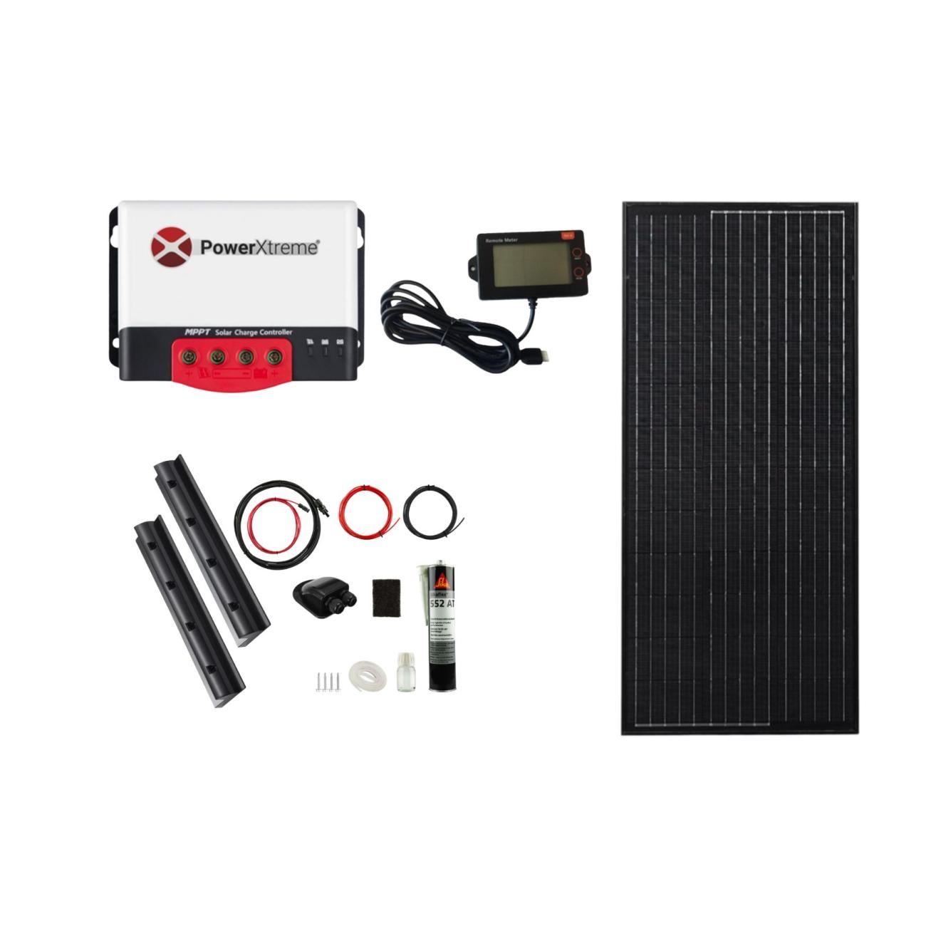 PowerXtreme XS20s Solar MPPT Mit Display, 140W Paket Schwarz